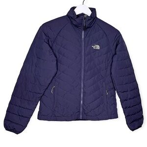 The North Face Women’s 550 Flare Goose Down Full Zip Jacket Dark Purple Blue XS‎